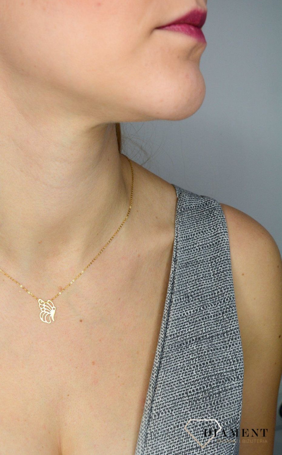 Naszyjnik złoty próby 585 motylek BKN000000-383.jpg