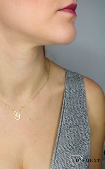 Naszyjnik złoty próby 585 motylek BKN000000-383 ✓Złote Naszyjniki Damskie w Sklepie z Biżuterią zegarki-diament.pl✓ Piękne i Eleganckie Naszyjniki dla Kobiet✓1.JPG