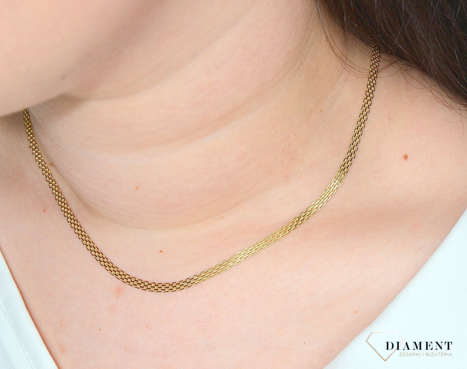 Złoty naszyjnik 585 szeroki bismarck BKN000000-461.jpg