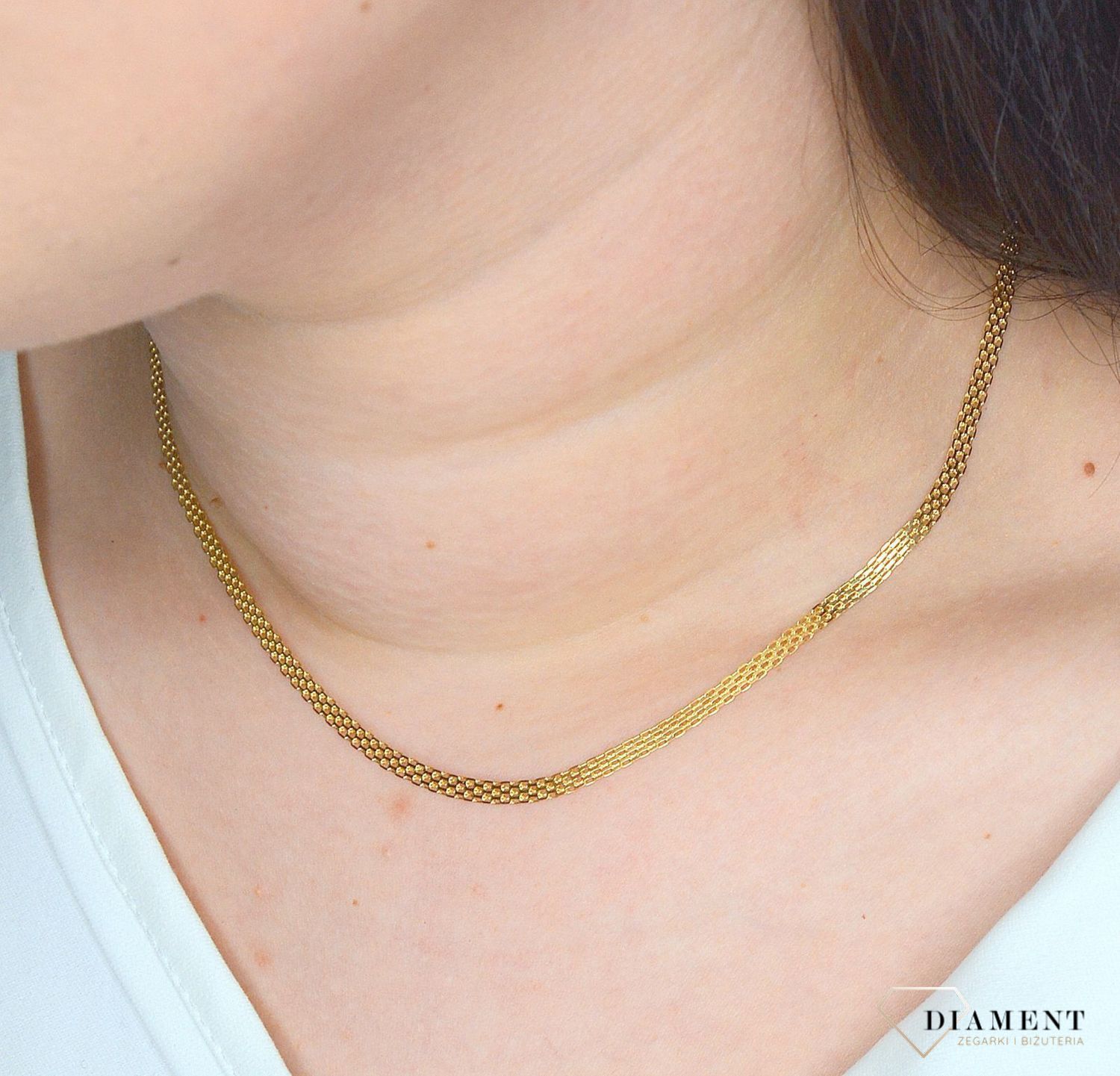 Złoty naszyjnik 585 szeroki bismarck BKN000000-461.jpg