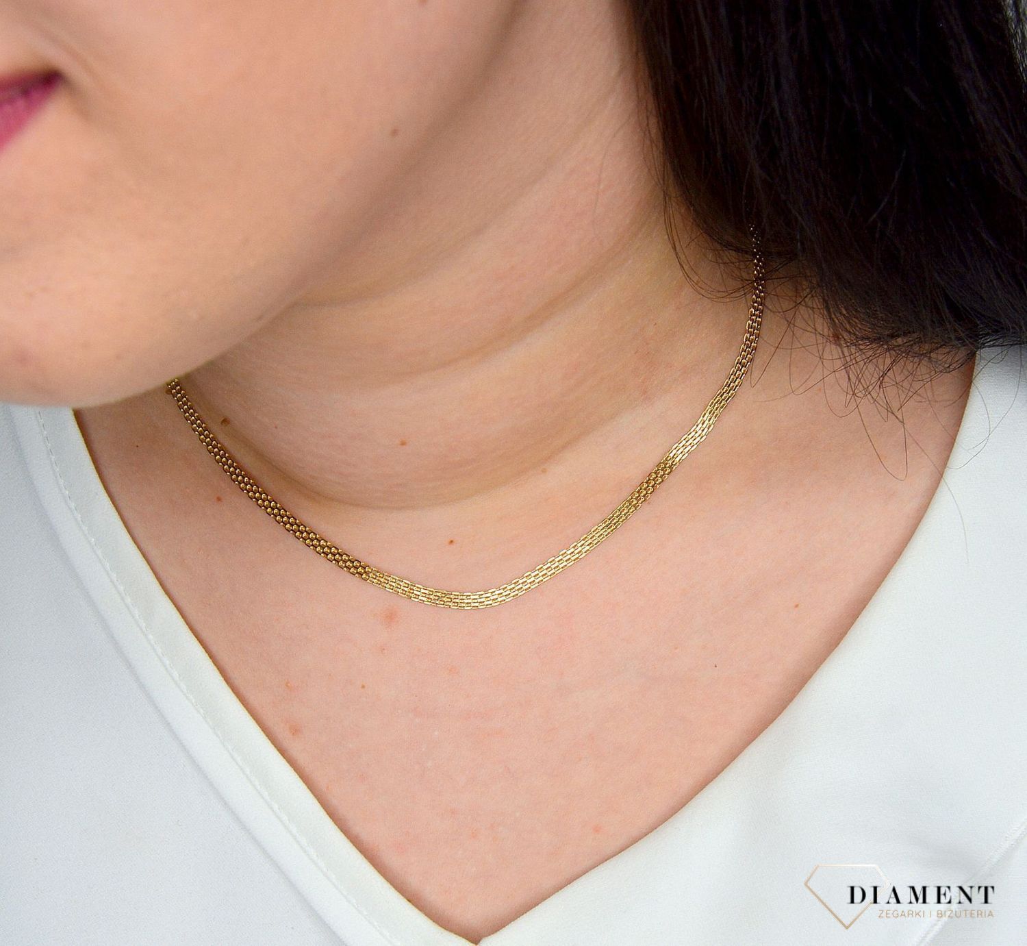 Złoty naszyjnik 585 szeroki bismarck BKN000000-461.jpg