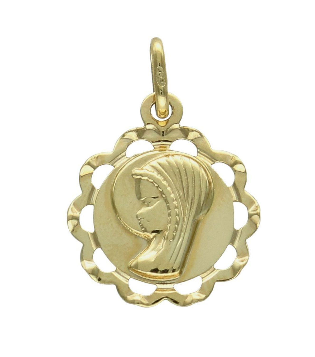 Złota zawieszka 585 medalik z wizerunkiem Matki Boskiej BKZ000000-013 (2).jpg