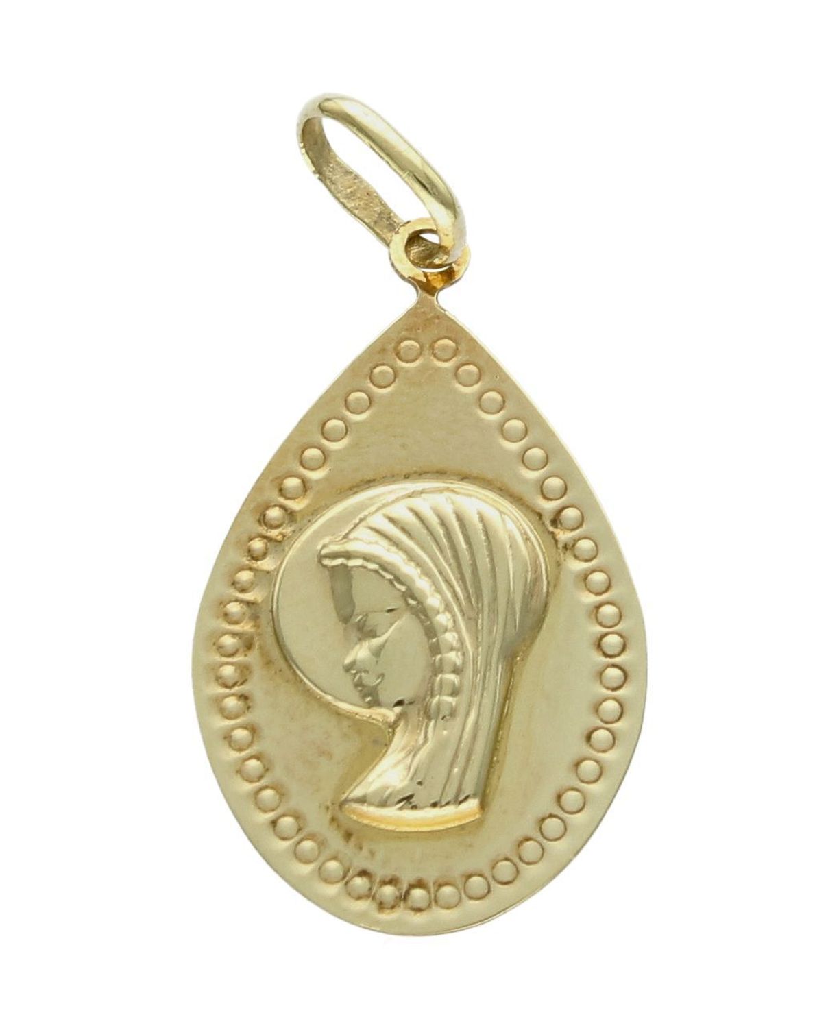 Złota zawieszka 585 medalik z wizerunkiem Matki Boskiej BKZ000000-058.jpg