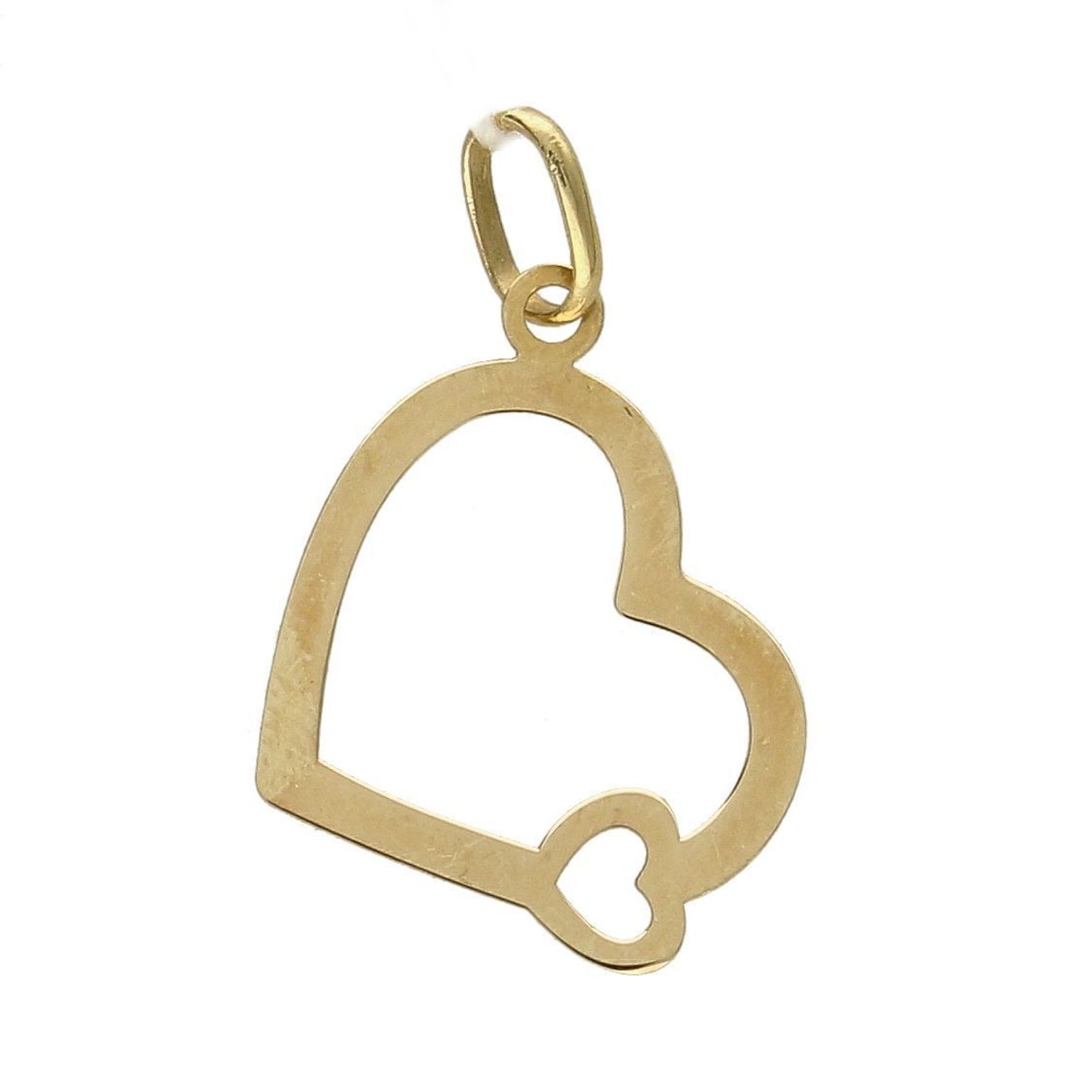Złota zawieszka kontur dwóch serc BKZ000000-431.jpg