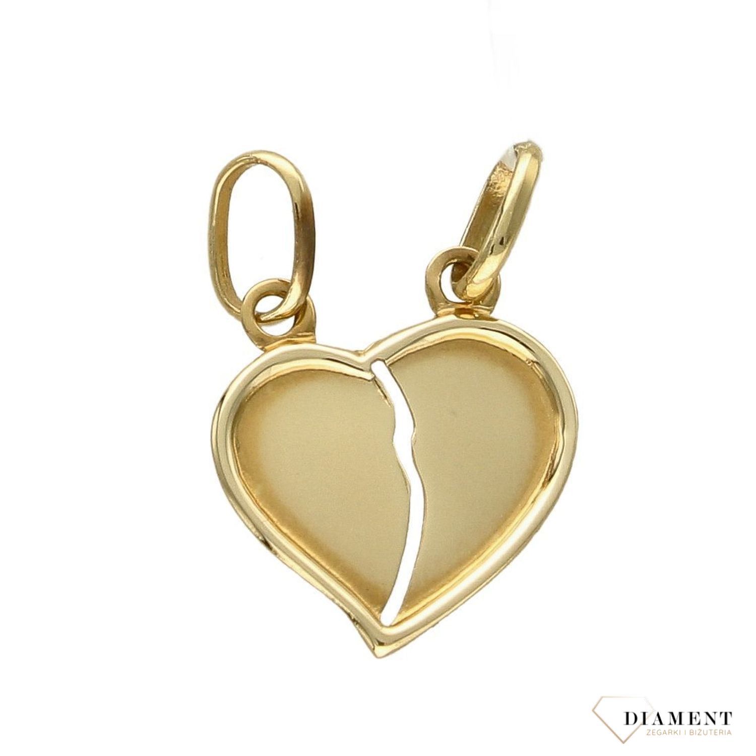 Zawieszka złota serce dwie połówki BKZ000000-432.jpg
