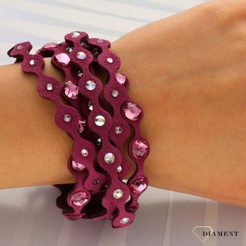 Bransoletka SPARK Swarovski Dotty Elegant Rose Peony Pink BLDOT2F1.jpg