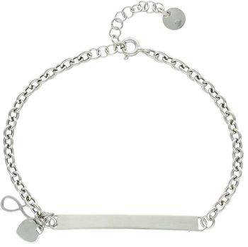 Bransoletka srebrna BM20403 – z blaszką pod grawer, serduszkiem i znakiem nieskończoności, próba 925.jpg