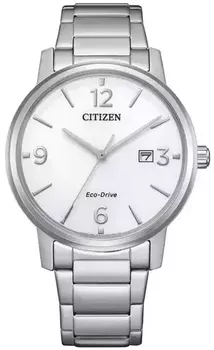 Zegarek męski Citizen BM6755-71A – klasyczny model z mechanizmem Eco-Drive. Biała tarcza, stalowa bransoleta, datownik i 180 dni rezerwy mocy. Styl, precyzja i japońska jakość.1.webp