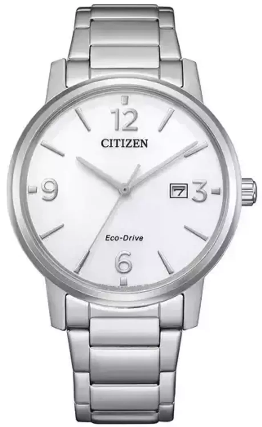 Zegarek męski Citizen BM6755-71A – klasyczny model z mechanizmem Eco-Drive. Biała tarcza, stalowa bransoleta, datownik i 180 dni rezerwy mocy. Styl, precyzja i japońska jakość.1.webp