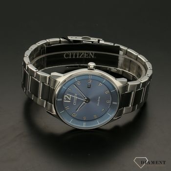Zegarek męski na bransolecie Citizen Eco Drive z niebieską tarczą BM7400-71L.  (3).jpg