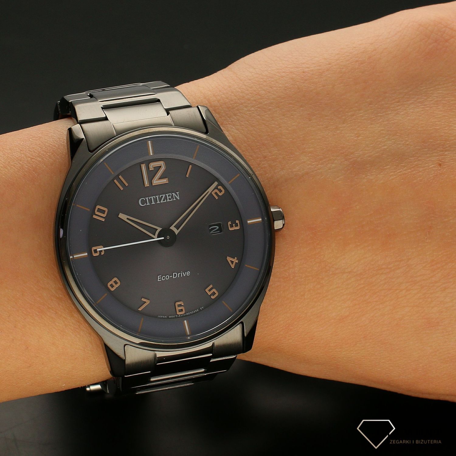 Zegarek męski na czarnej bransolecie Citizen BM7408-88H.jpg