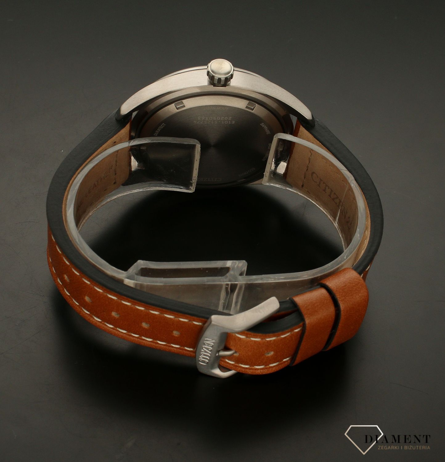 Zegarek męski z zieloną tarczą tytanowy Citizen Eco Drive BM8560-11XE.jpg