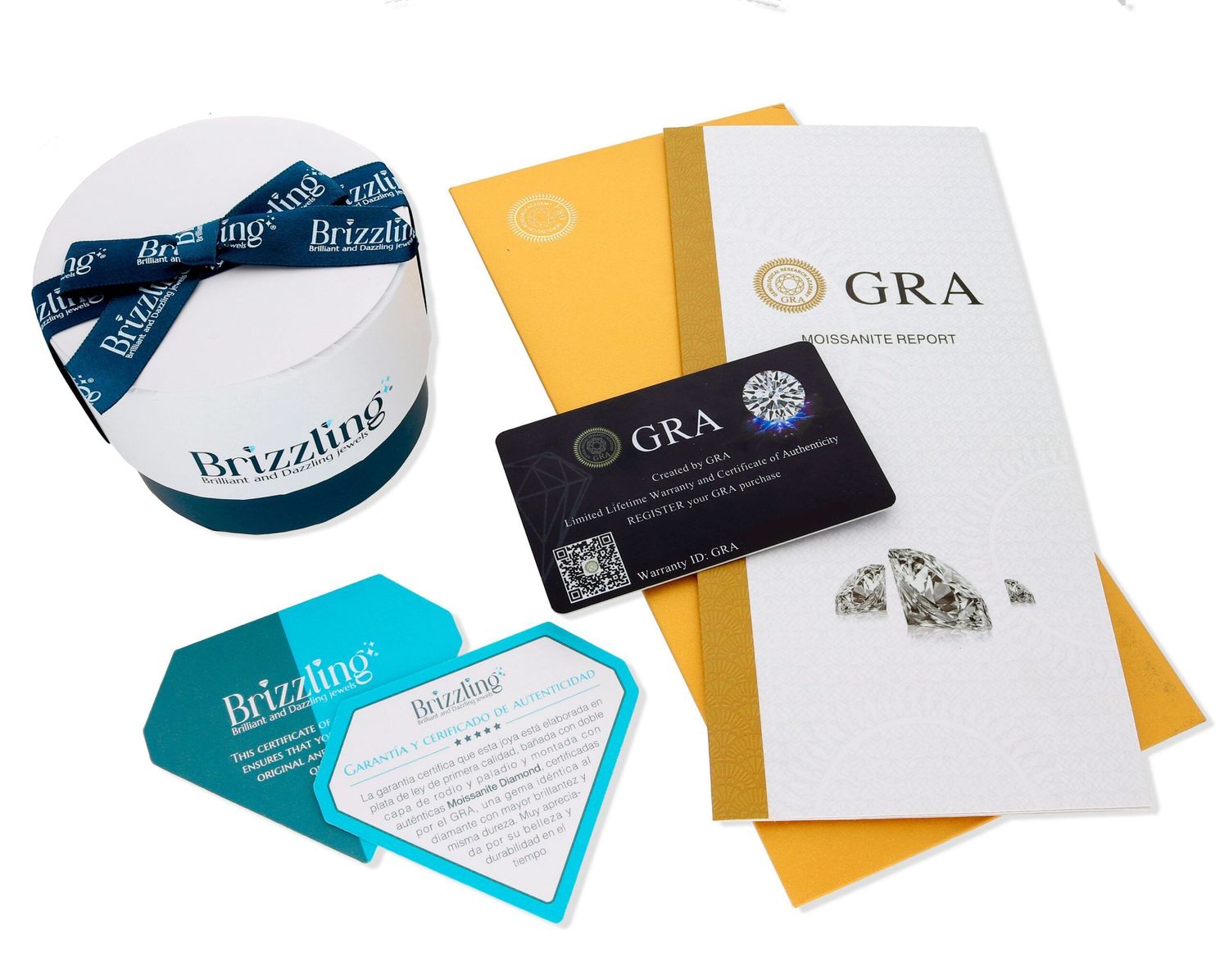 Srebrny naszyjnik z moissanitem 0,30 ct – szlif brylantowy, certyfikat GRA  Brizzling Jewels.jpg