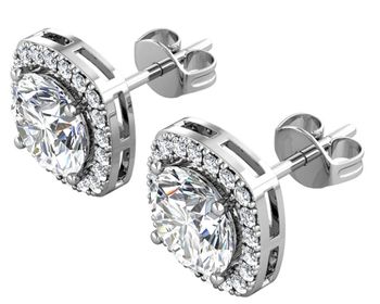 Srebrne kolczyki z moissanitem 0,50 ct – kwadratowe zdobienie  Brizzling Jewels, srebro (2).jpg