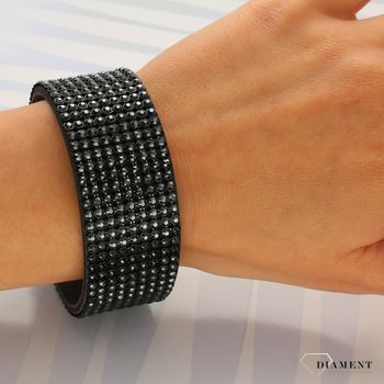 Bransoletka Spark Swarovski Chic Medium Jet Hematite BMESH9PHJ.jpg