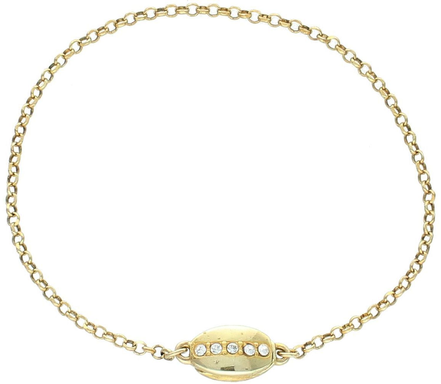 Bransoletka srebrna pokryta złotem damska Swarovski BMM02000 przód.jpg