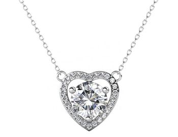 Naszyjnik srebrny z moissanitem 1 ct – model BMP013  Brizzling Jewels.jpg