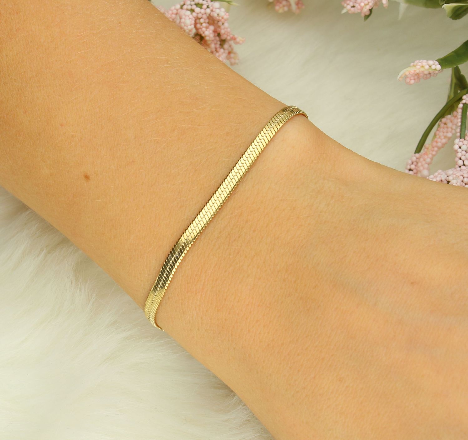 Bransoletka stalowa pozłacana żmijka Brosway Essential BNL062.jpg