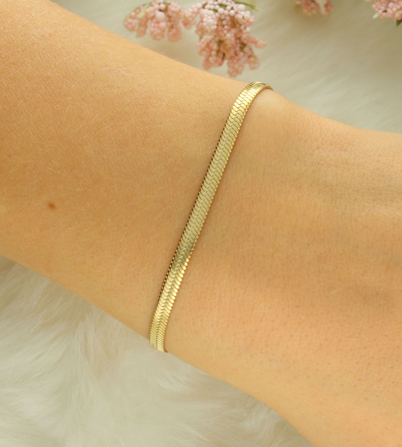 Bransoletka stalowa pozłacana żmijka Brosway Essential BNL062.jpg