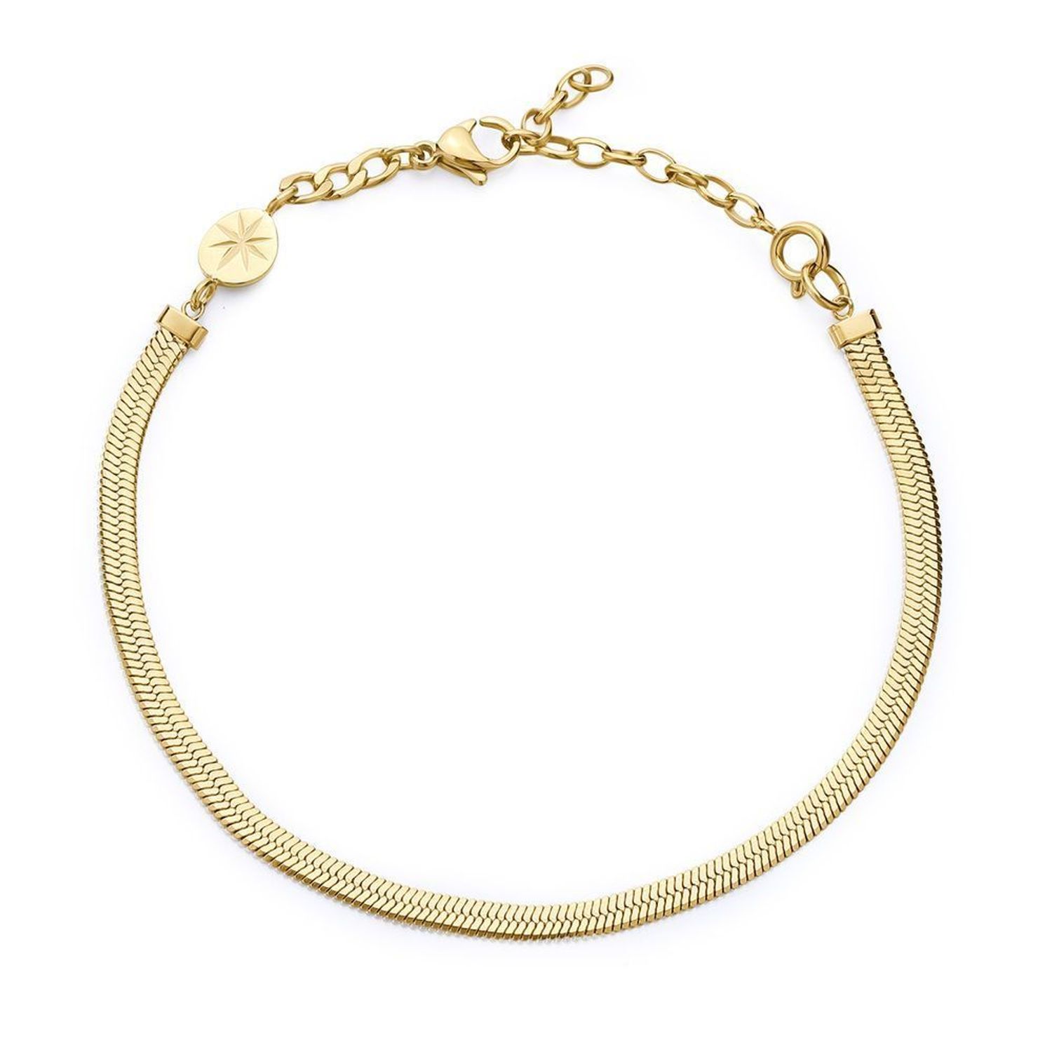 Bransoletka stalowa pozłacana żmijka Brosway Essential BNL062.jpg