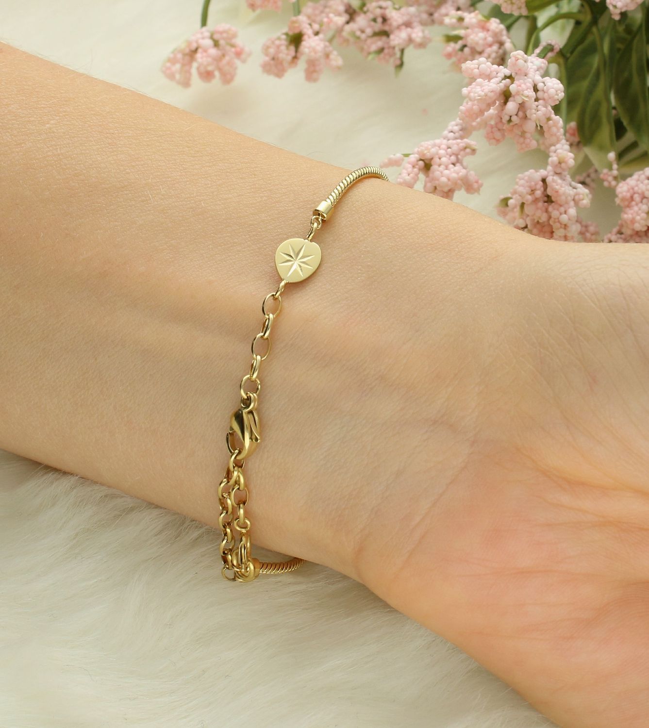 Bransoletka stalowa pozłacana linka Brosway Essential BNL064..jpg