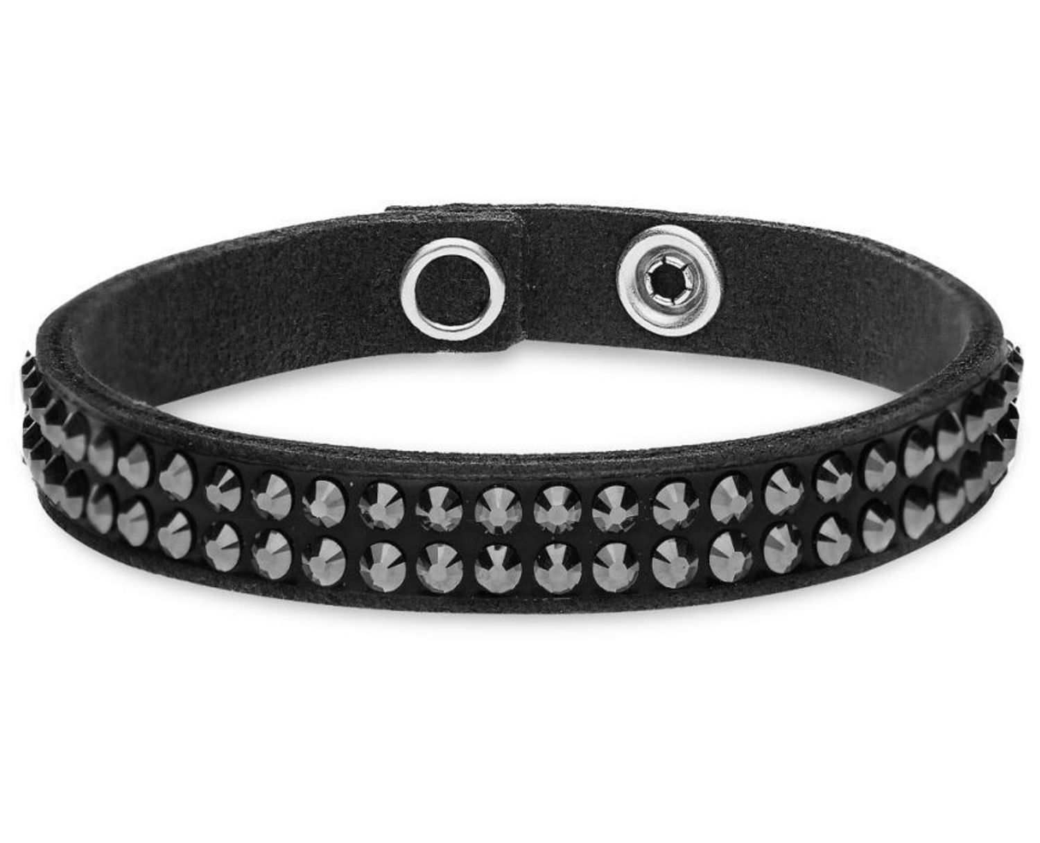 Bransoletka Swarovski czarna z alcantary Beautiful Rainbow Jet Hematite BNTEX2CZJ. Bransoletka czarna Swarowski. Bransoletka czarna z alcantary z kryształkami Swarovskiego. Bransoletka idealna n.jpg