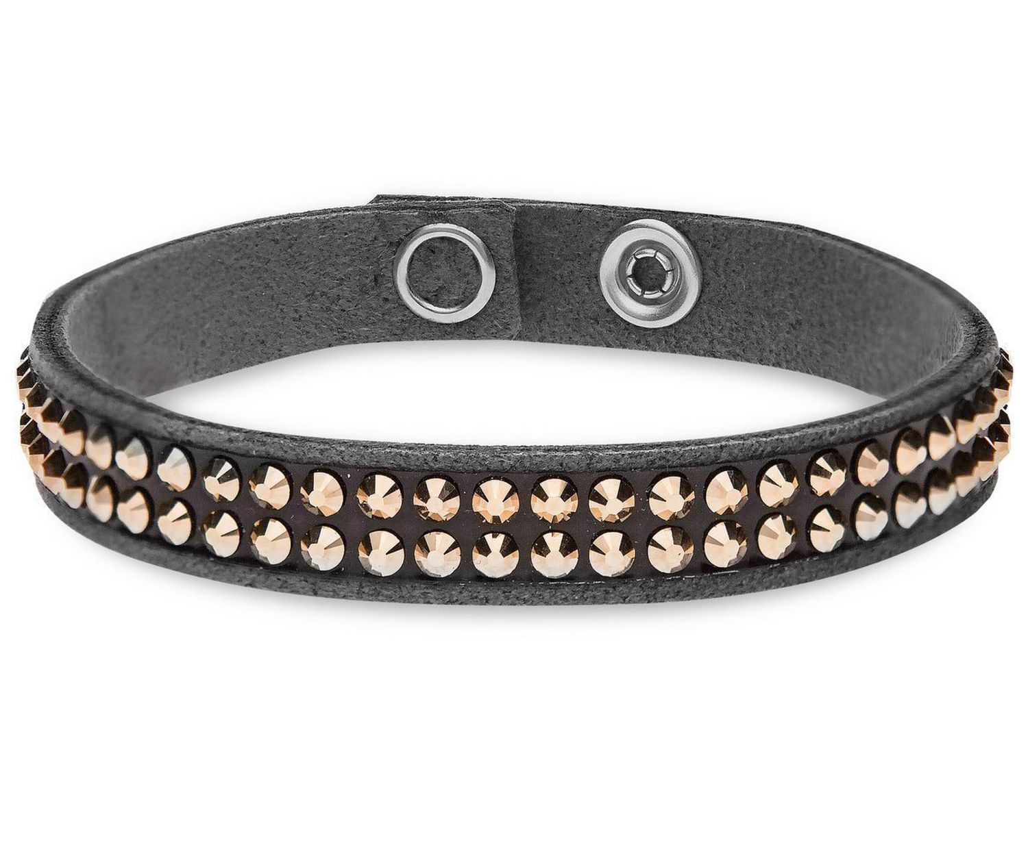 Bransoletka SPARK Swarovski z opalizującymi kryształami Swarovski BNTEX2HRG. Bransoletka damska Spark. Bransoletka damska z alcantary. Szara bransoletka z kryształkami. Bransoletka szara Spark. Bransoletka SPARK.jpg