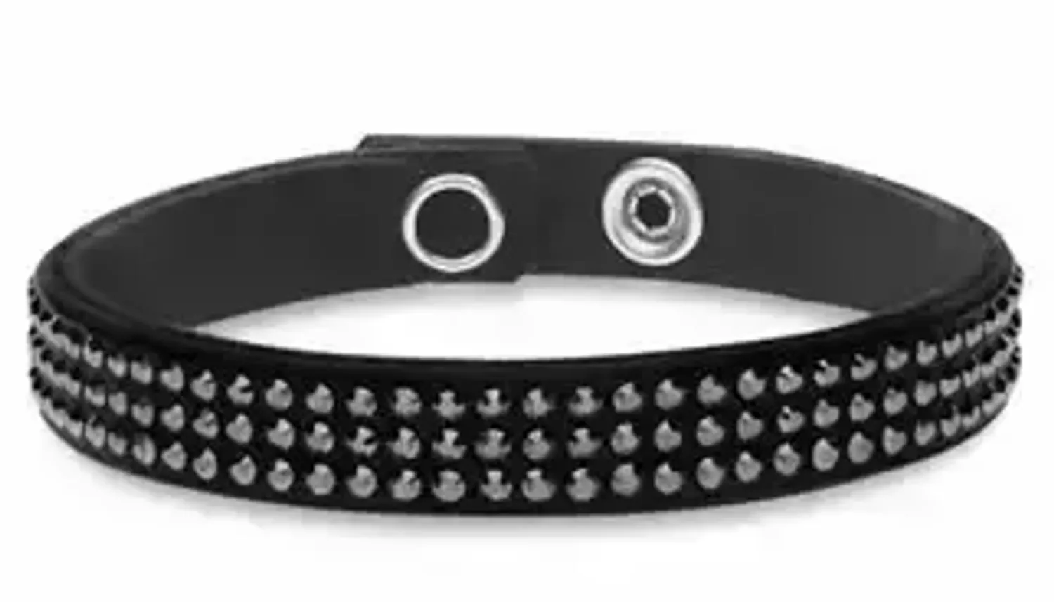 Bransoletka damska Swarovski czarna z kryształkami BNTEXC3CZJ.webp