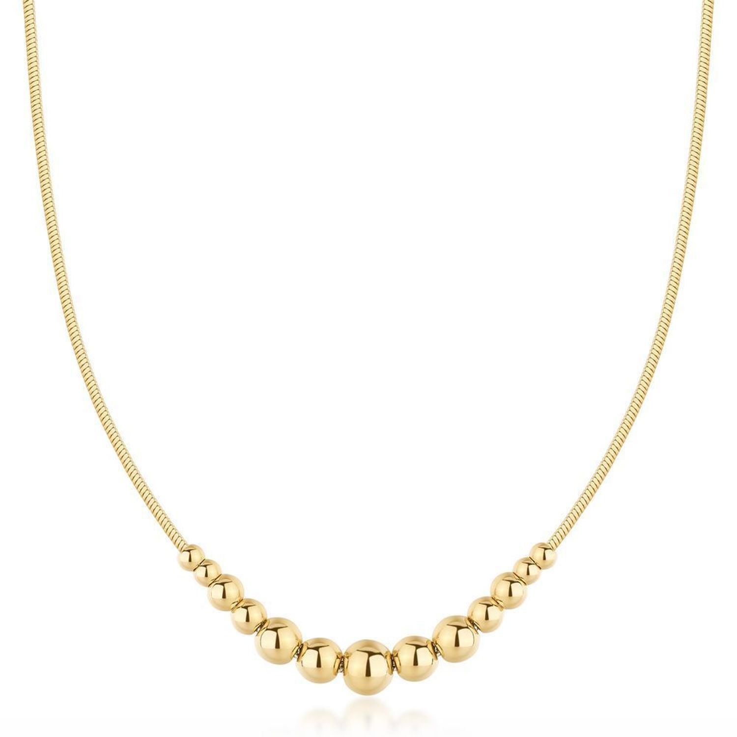 Naszyjnik stalowy pozłacany z kuleczkami Brosway Perfect BPC06.jpg
