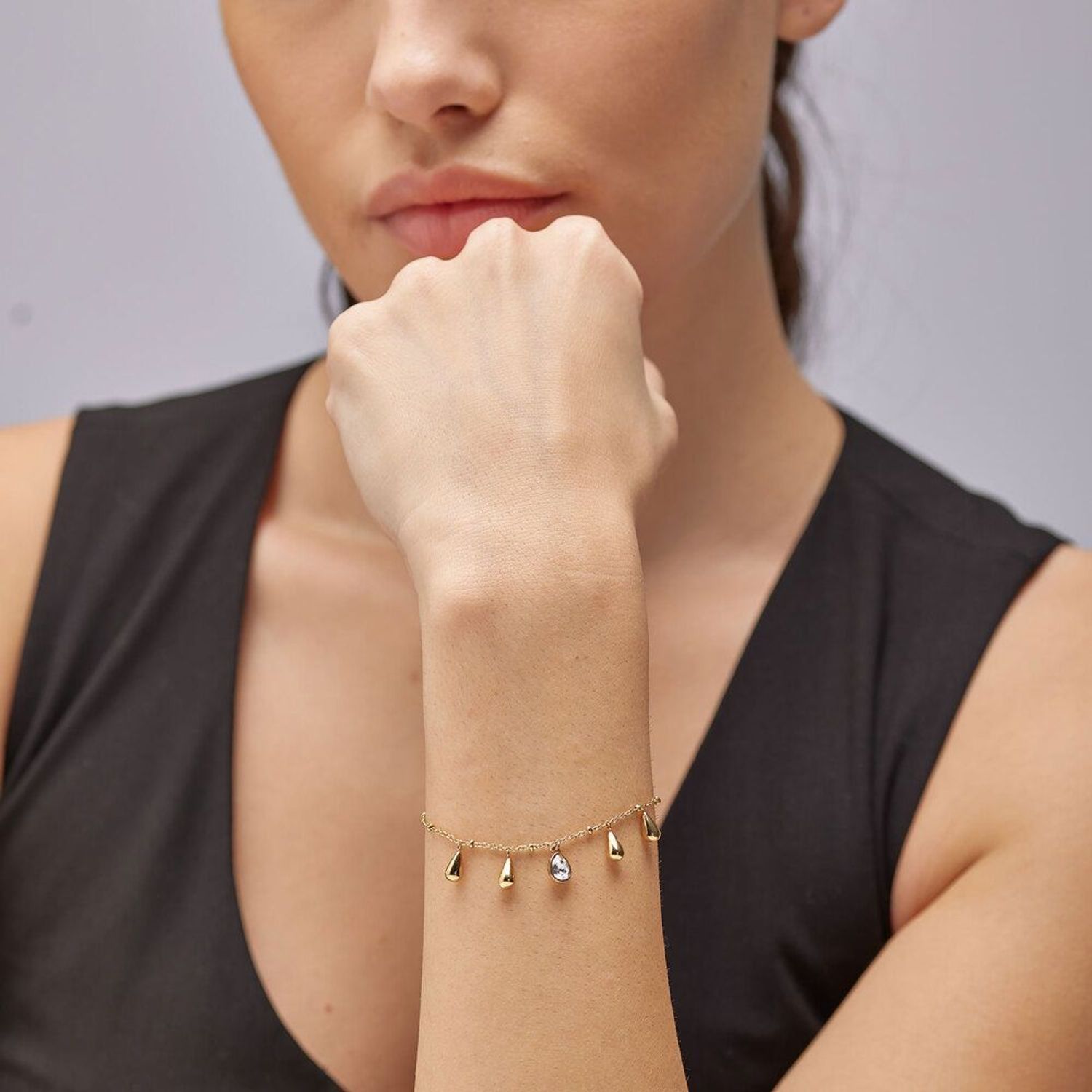 Bransoletka damska Brosway Perfect BPC20 – stal chirurgiczna, złoty PVD, zawieszka z kryształem brosway.jpg