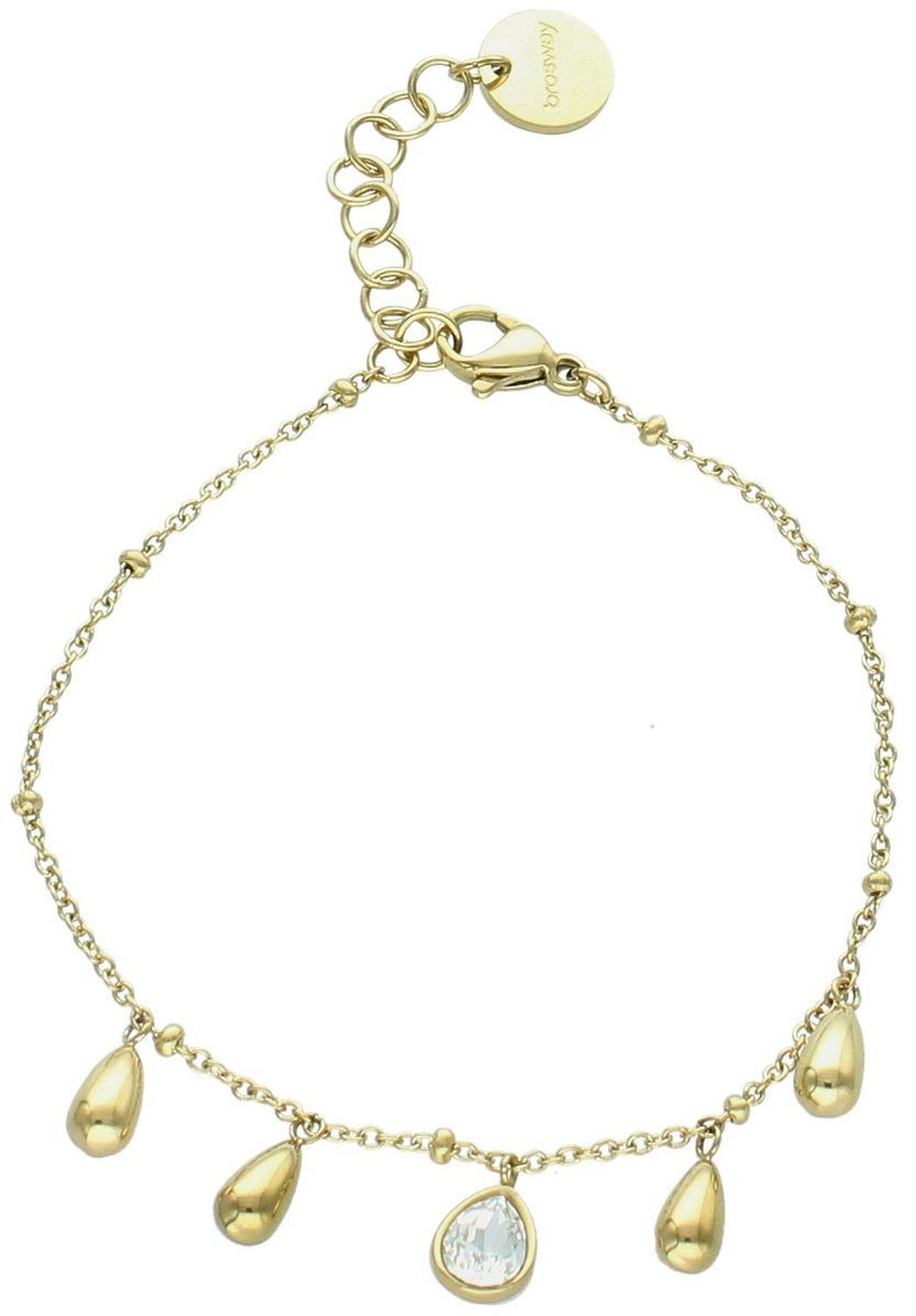 Bransoletka damska Brosway Perfect BPC20 – stal chirurgiczna, złoty PVD, zawieszka z kryształem brosway.jpg