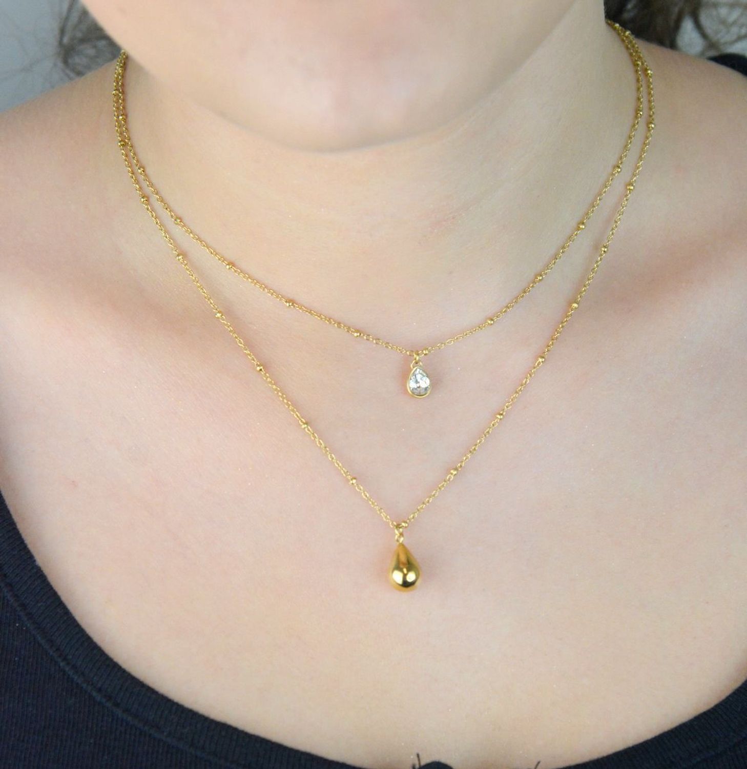 Naszyjnik Brosway BPC37 podwójny złocony z kryształem  Biżuteria stalowa 316L (2).jpg