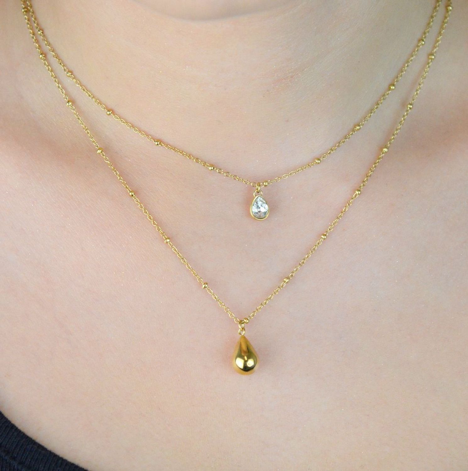 Naszyjnik Brosway BPC37 podwójny złocony z kryształem  Biżuteria stalowa 316L (2).jpg