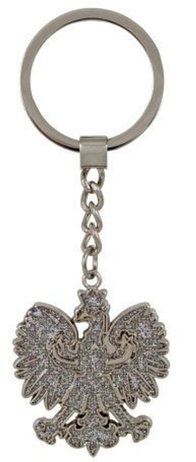 Brelok BR263 w kształcie orła sędziowskiego z błyszczącą masą perłową. Długość 12 cm, zapakowany w czarne flokowane pudełko. Idealny prezent symbolizujący siłę i wolność.1.jpg