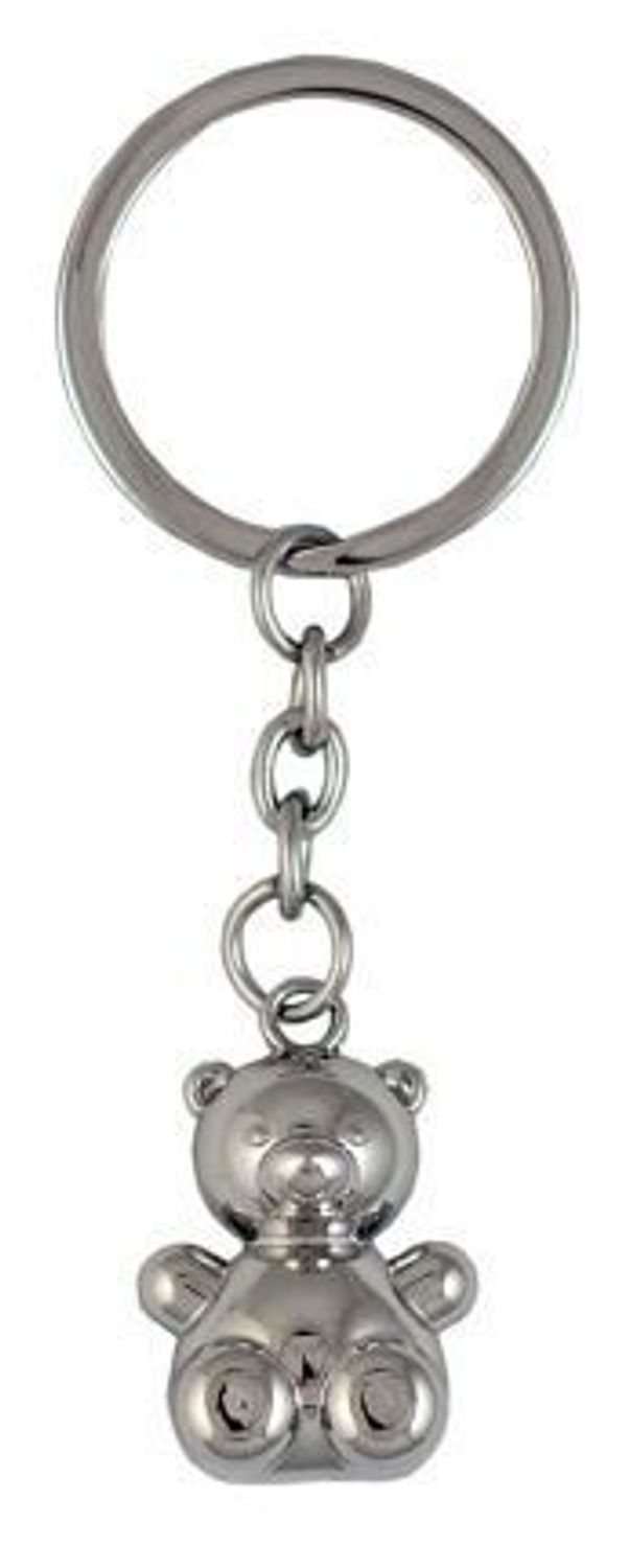 Uroczy brelok BR267 w kształcie misia, wykonany z metalu. Długość 9,5 cm, zawieszka o średnicy 35 mm. Zapakowany w eleganckie czarne flokowane pudełko. Idealny prezent.1.jpg