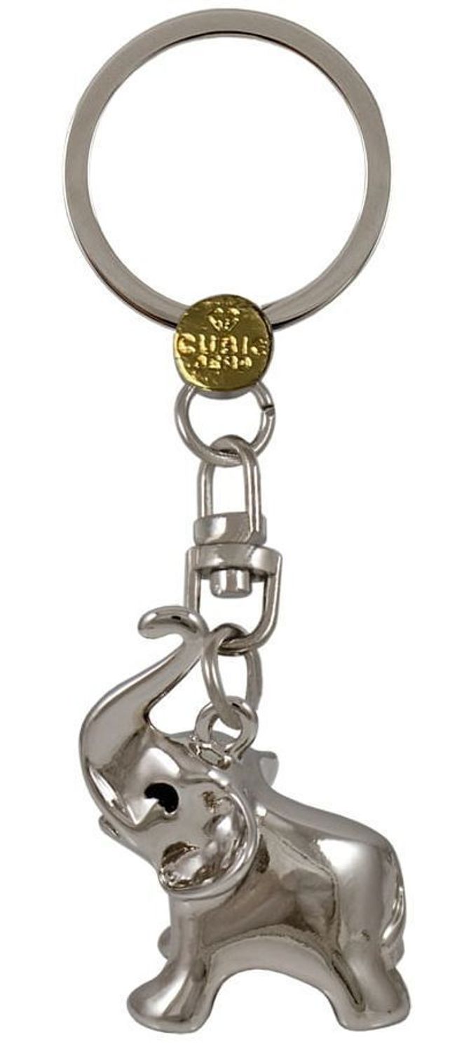 Przestrzenny brelok BR301 w kształcie słonia wykonany z metalu. Długość 9 cm, pakowany w czarne flokowane pudełko. Idealny prezent symbolizujący szczęście i mądrość.1.jpg