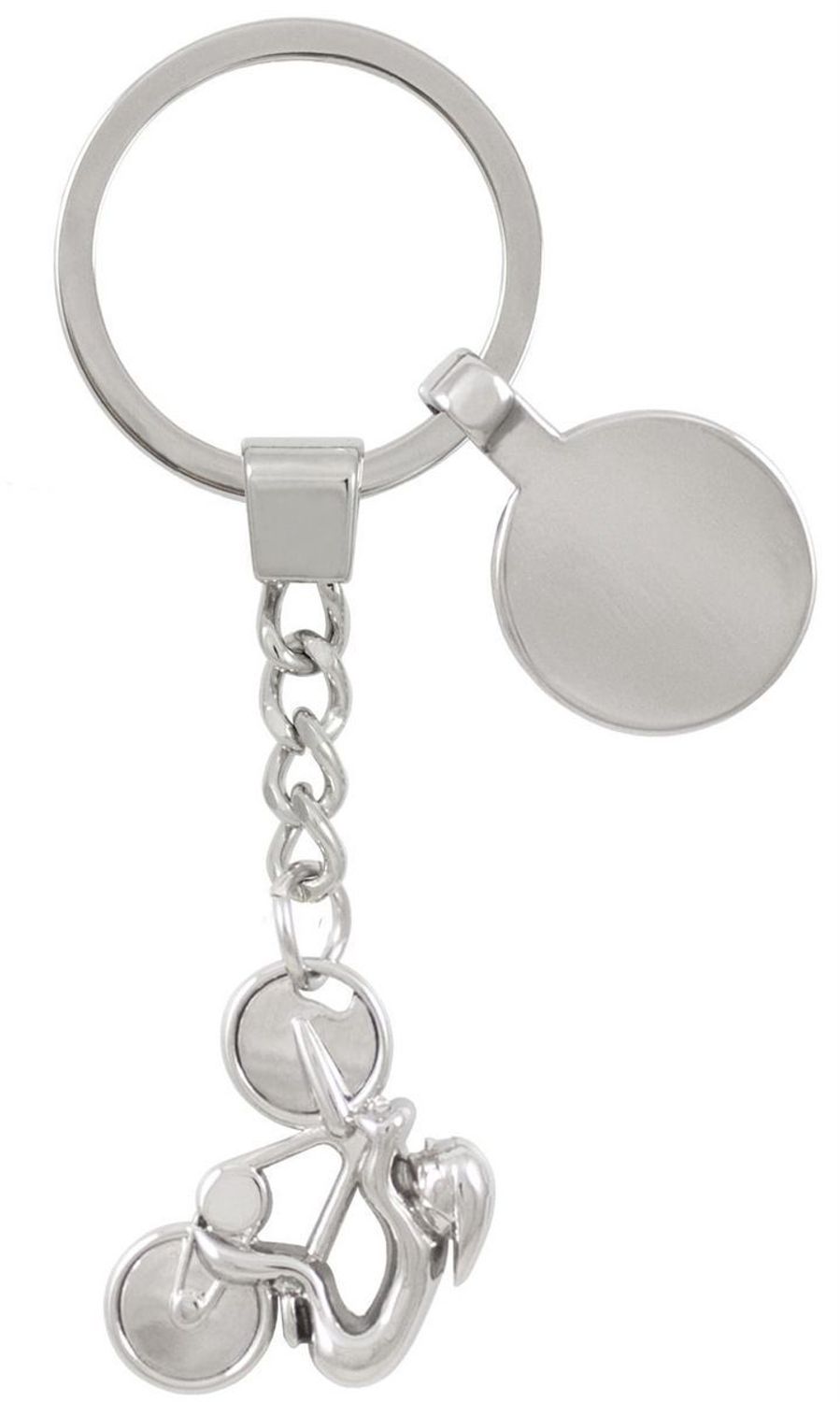 Brelok BR361 w kształcie rowerzysty-kolarza, wykonany z błyszczącego chromu. Długość 9,5 cm, zapakowany w czarne flokowane pudełko. Idealny prezent dla miłośników kolarstwa.1.jpg