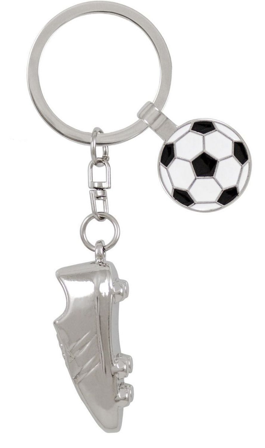 Brelok BR362 z butem piłkarskim i piłką nożną. Błyszczący metal, miejsce na grawer, długość 10 cm. Pakowany w eleganckie pudełeczko – idealny prezent dla fana futbolu.1.jpg