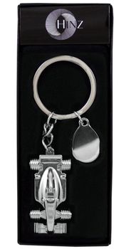 Metalowy brelok BR363 w kształcie bolidu F1 z zawieszką do graweru. Długość 11 cm, opakowany w eleganckie czarne pudełko z flokowanym wnętrzem. Idealny jako prezent lub gadżet firmowy.2.jpg