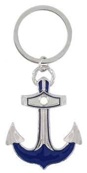 Stylowy brelok BR364 w kształcie kotwicy, wykonany z chromowanego metalu z niebieskimi wypełnieniami. Długość 9,5 cm. Pakowany w czarne flokowane pudełko. Idealny prezent1.jpg