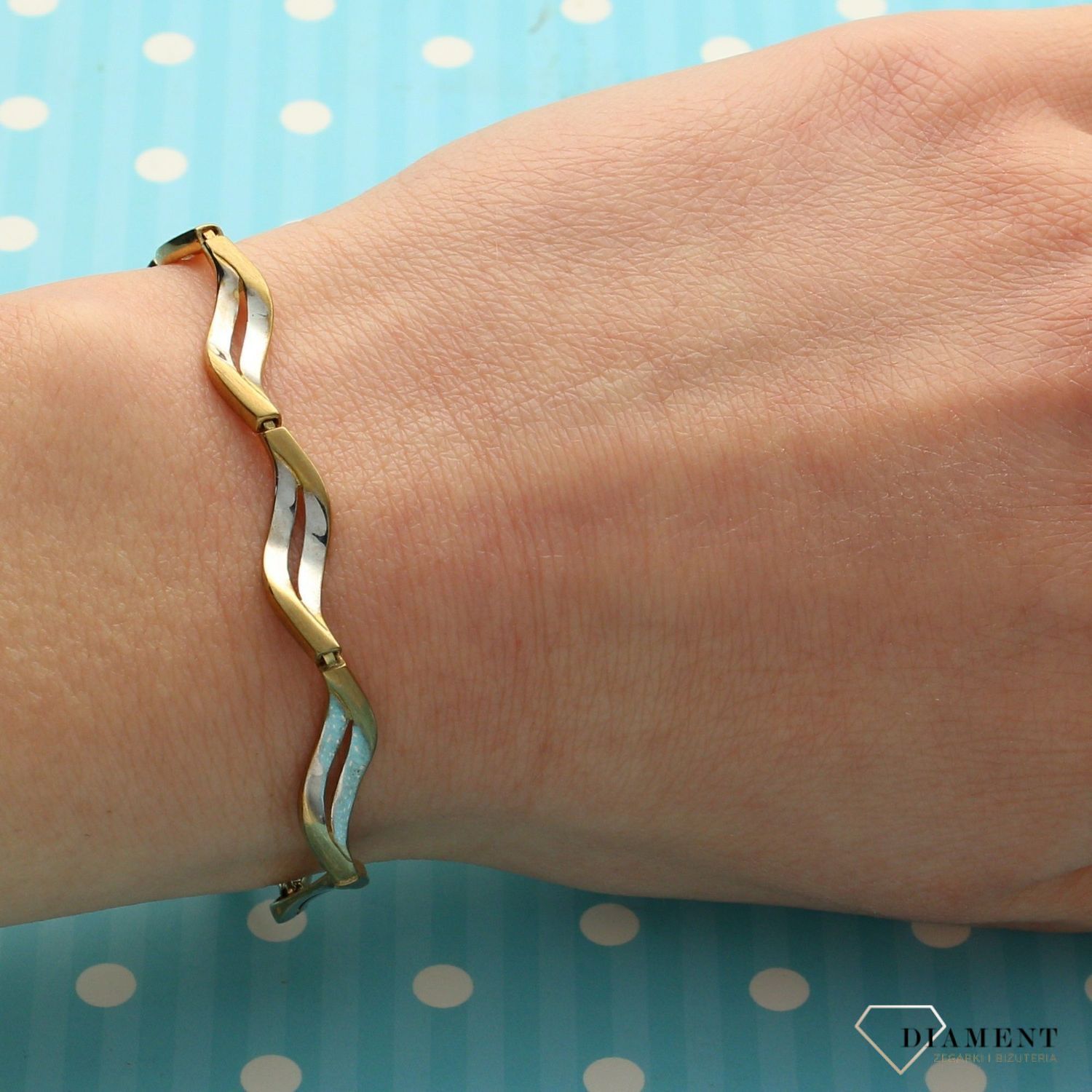 Złota Bransoletka. Białe i żółte złoto. Złote Bransoletki Damskie w Sklepie z Biżuterią zegarki-diament.pl to idealny pomysł na prezent dla kobiety (3).jpg