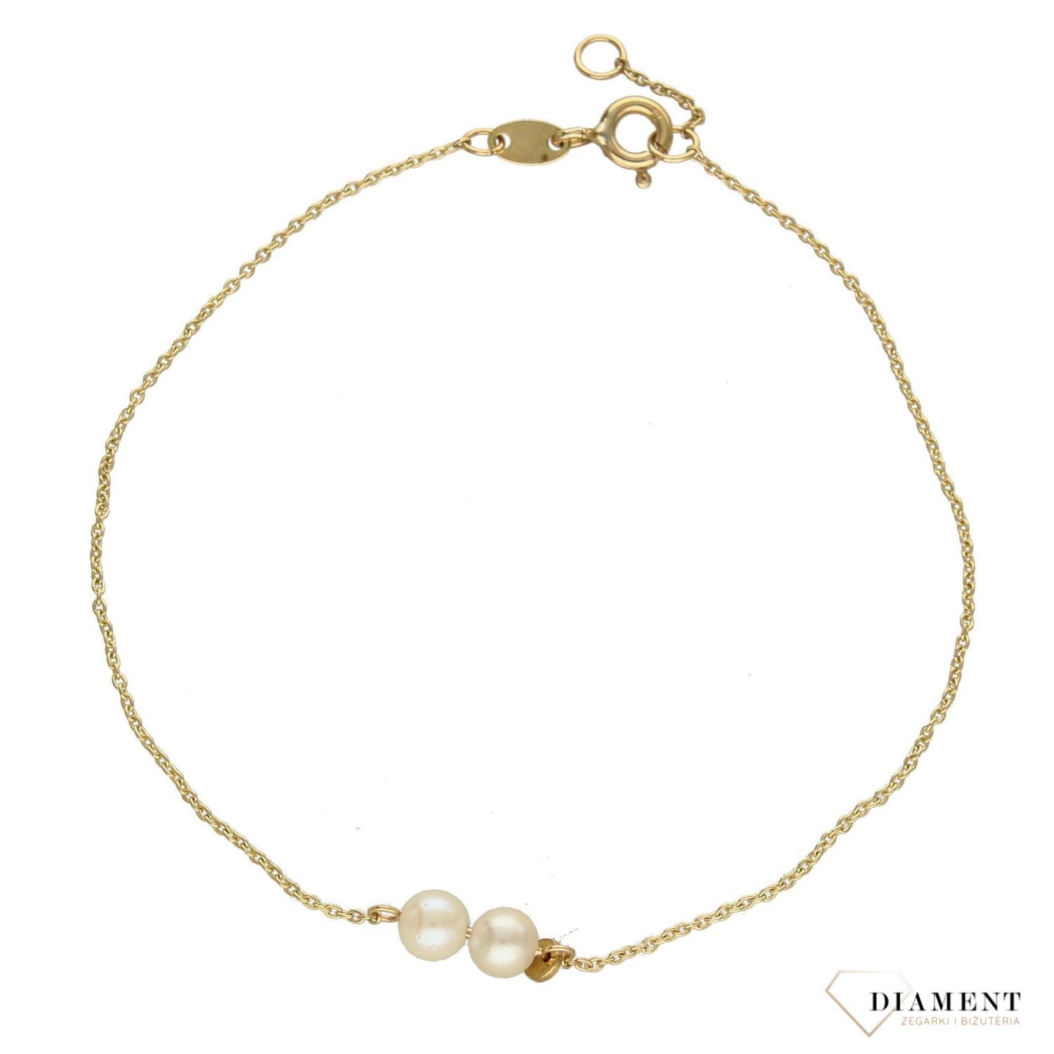 Złota Bransoletka z perełkami (1).jpg