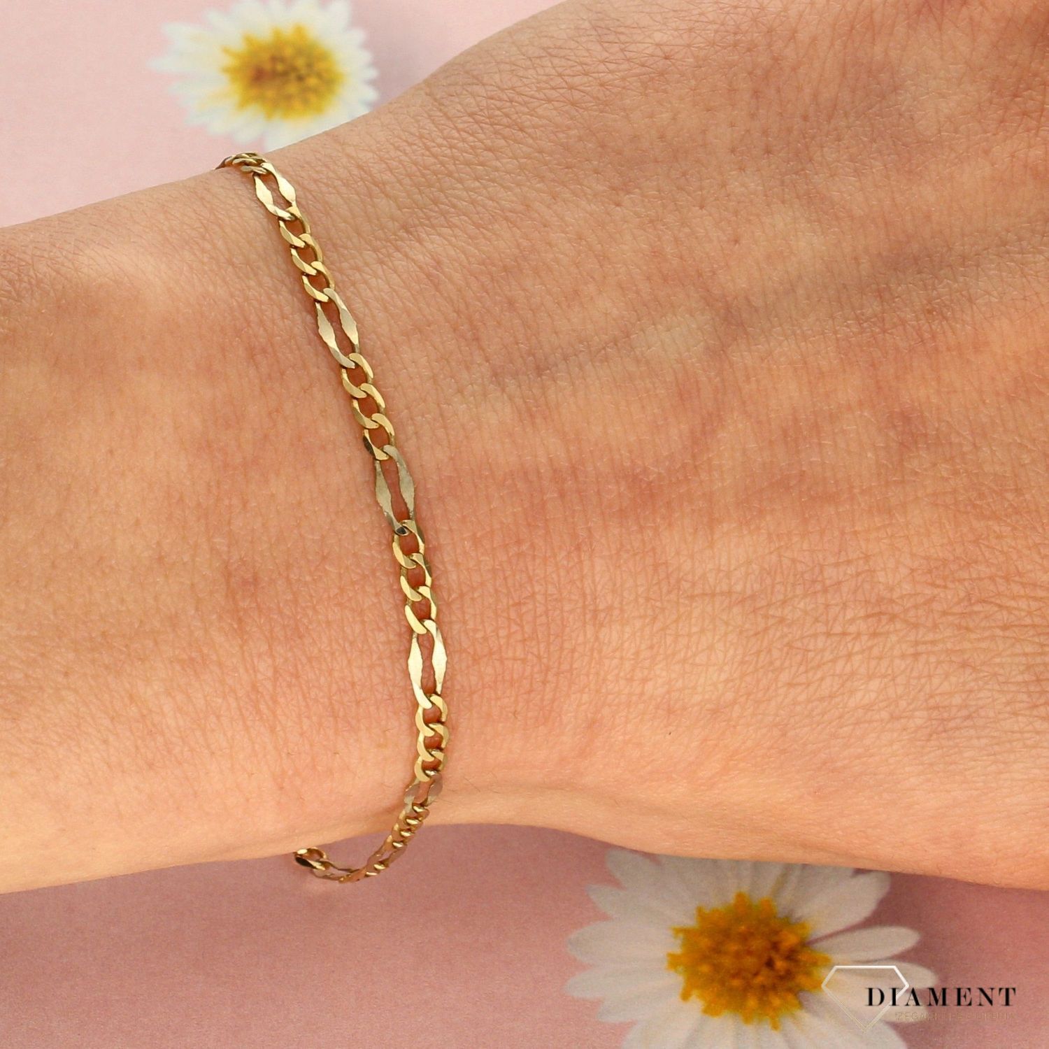Złota bransoletka płaskie ogniwka 585 złoto BRA-000000-252-585 (2).jpg