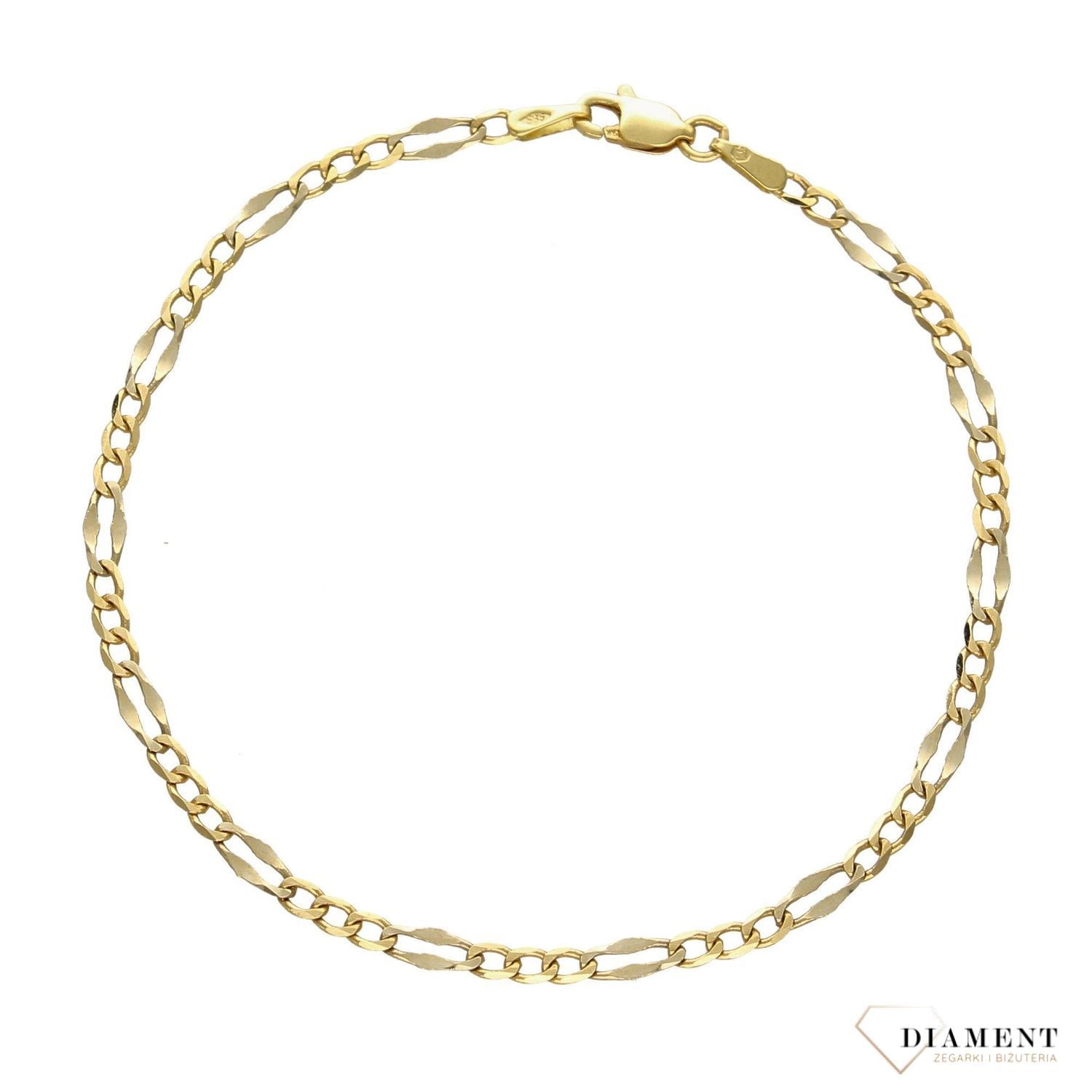 Złota bransoletka płaskie ogniwka 585 złoto BRA-000000-252-585 (2).jpg