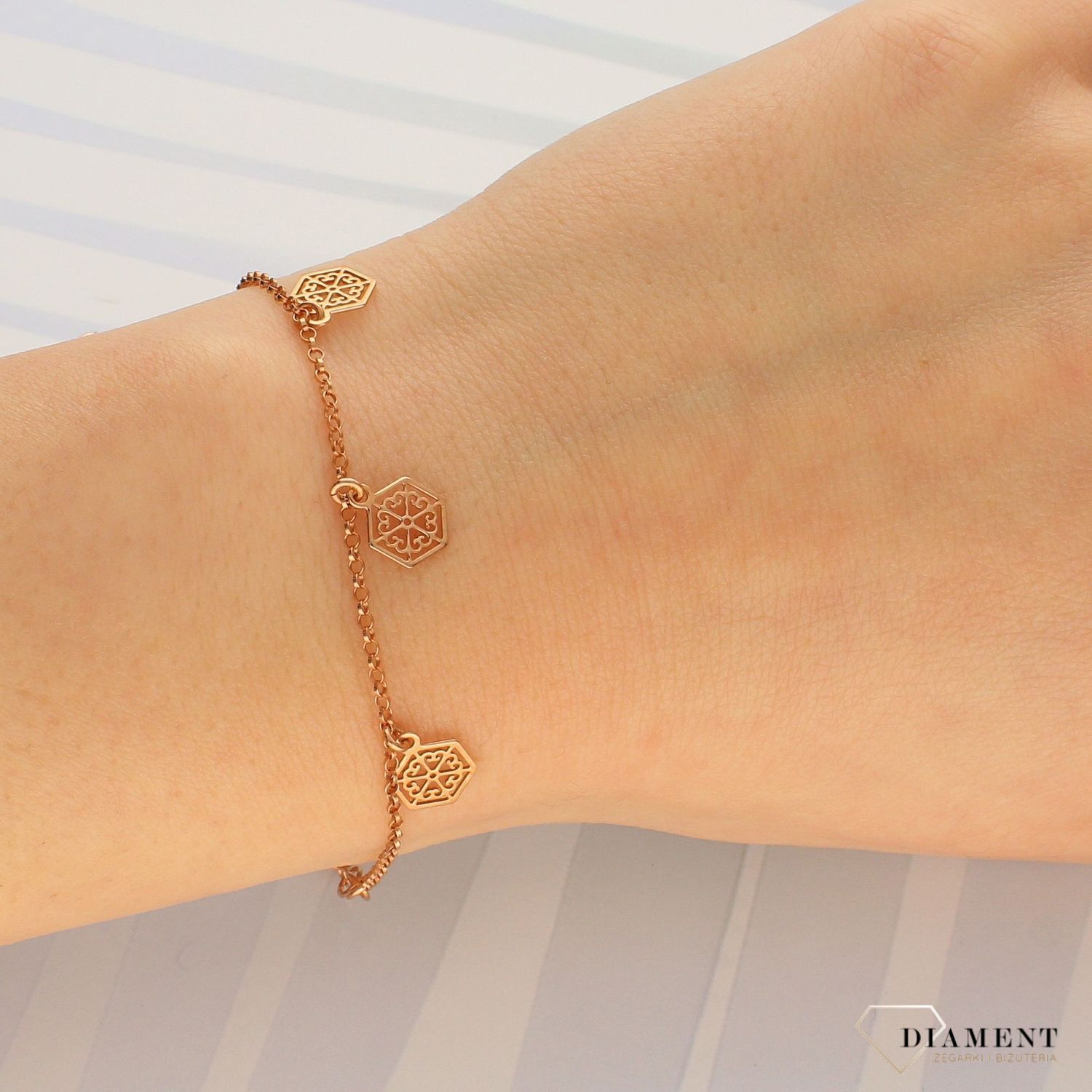 Srebrna bransoletka pozłacana ażurowe plastry miodu BRA-000000-298-925 (1).jpg