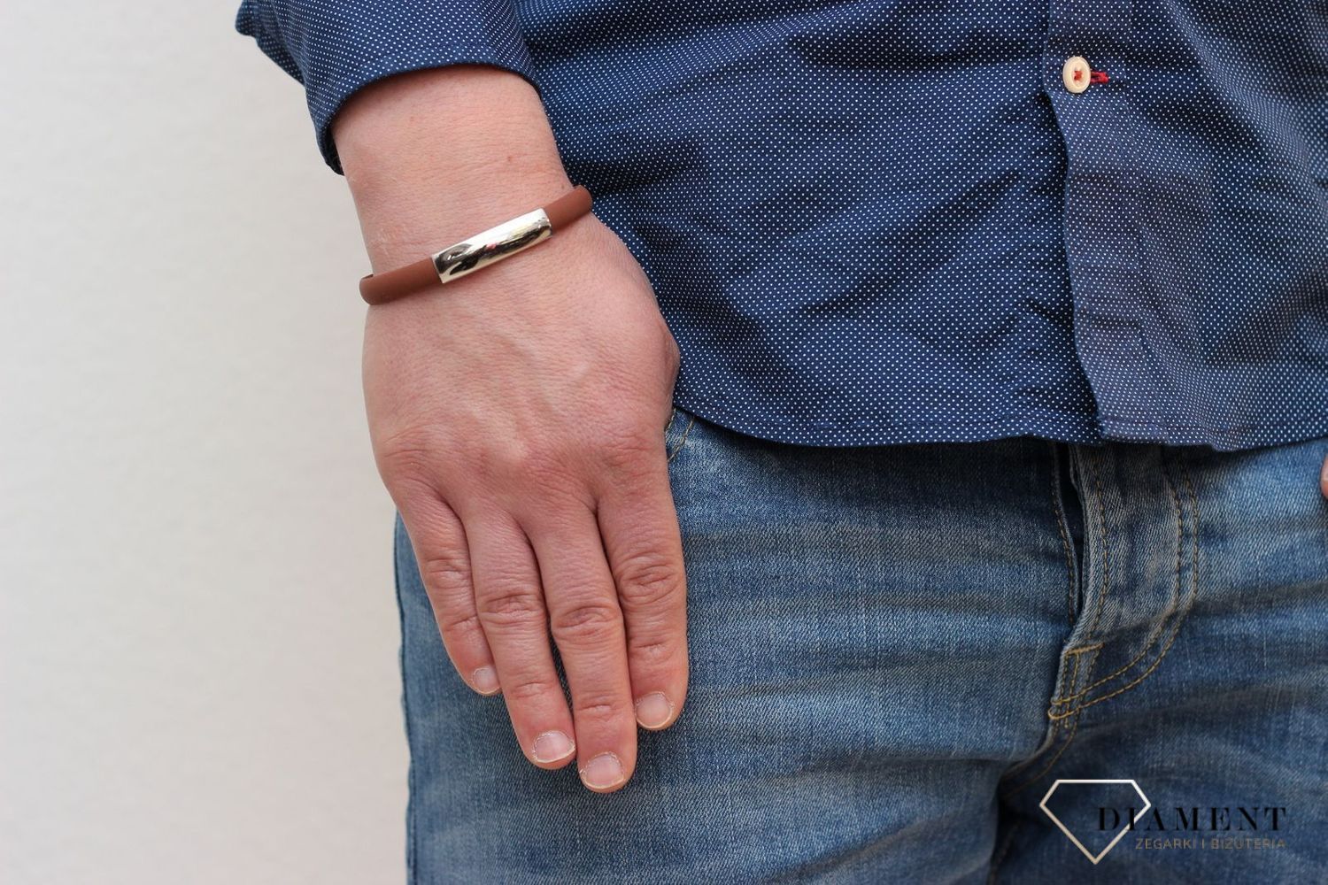 Bransoletka męska silikonowa brązowa BRA-000000-301-STAL.jpg