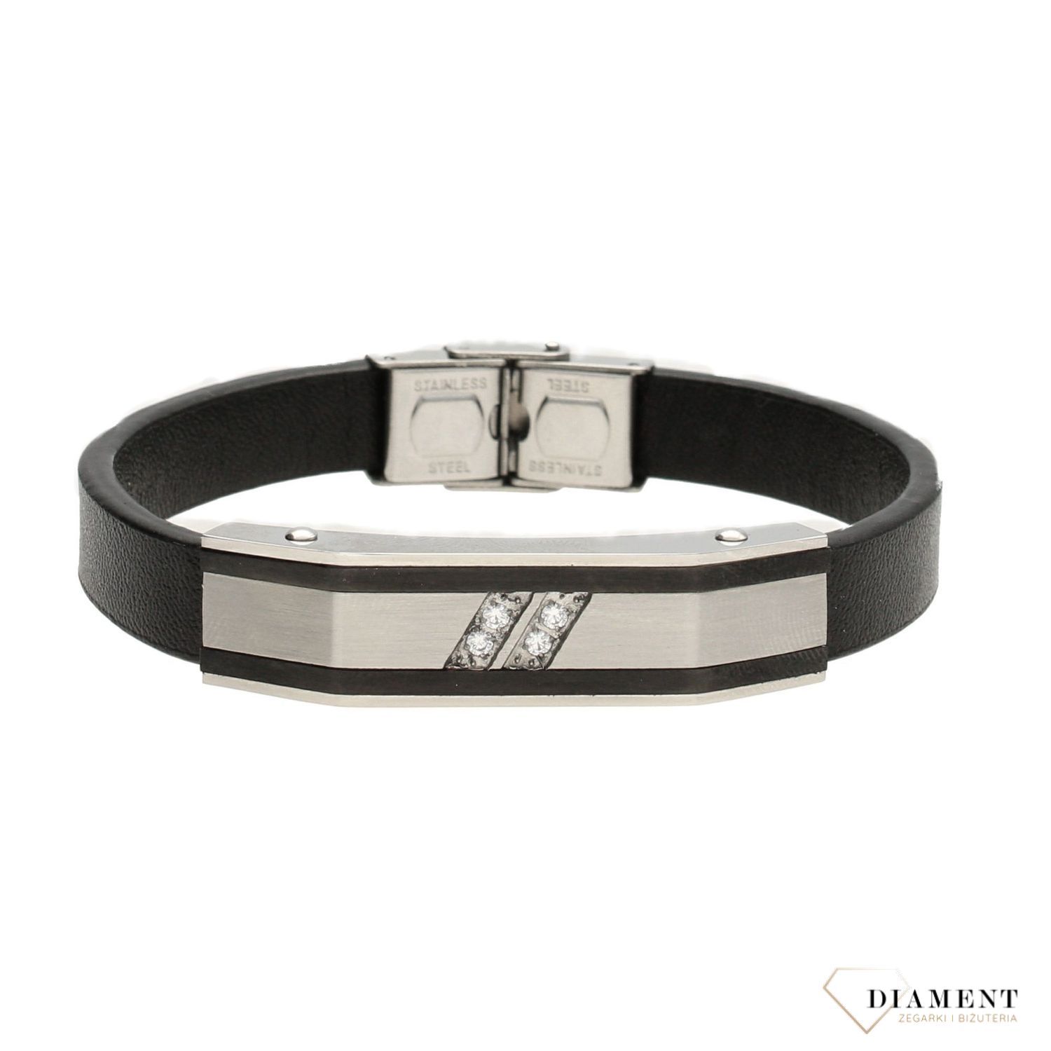 Bransoletka męska skórzana z cyrkonią BRA-000000-311-STAL.jpg