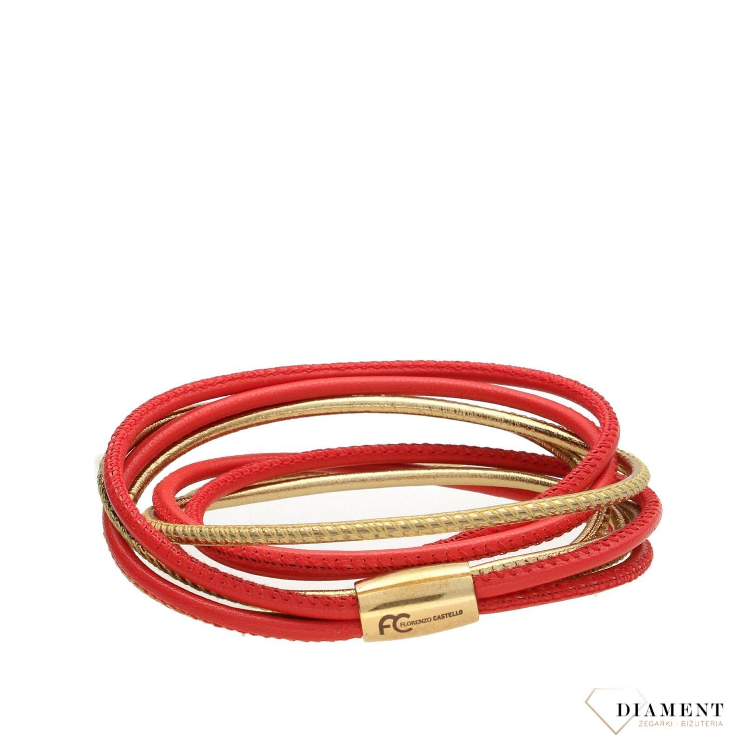 Bransoletka damska to świetny dodatek do stylizacji, który zachwyci swoim wyglądem. Bransoletka skórzana w pięknym czerwonym  (2).jpg