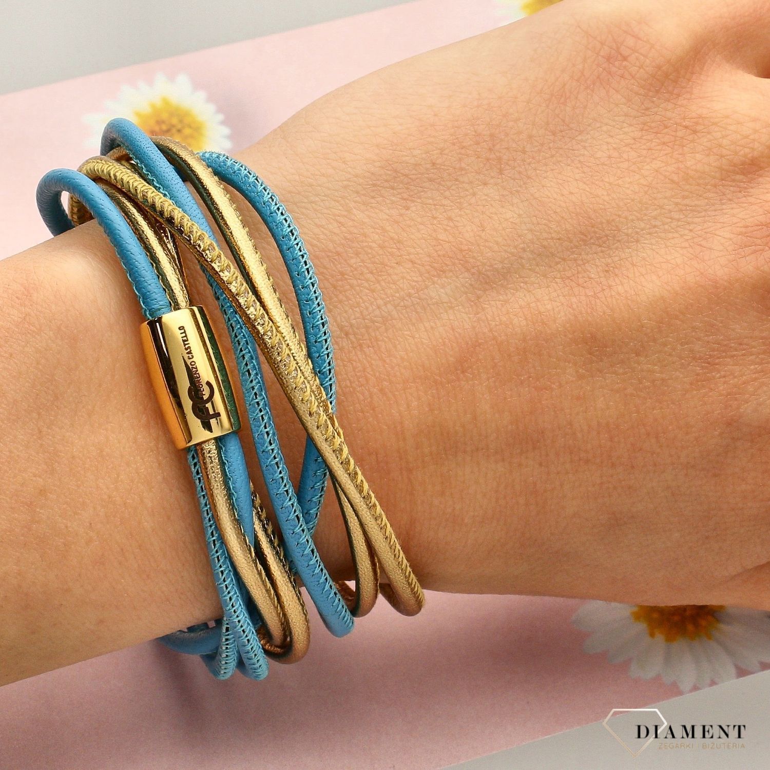Bransoleta damska skórzana niebieski i złoty BRA-000000-666-SKÓRA (1).jpg