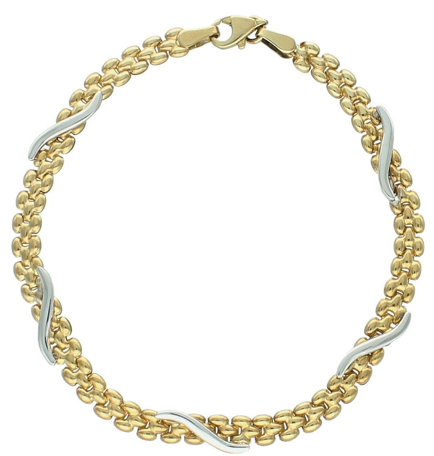 Bransoletka złota ozdobny slot pr 333, BRA-000000-700-333  Złota bransoletka wykonana z 8 karatowego żółtego złota. Powstała z połączenia drobnych ogniw, które tworzą elegancki i trwały 1.jpg